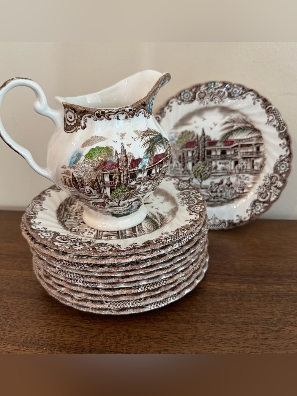 11 Vintage Johnson Brothers Heritage Hall Spanish American Hacienda Bread Plates